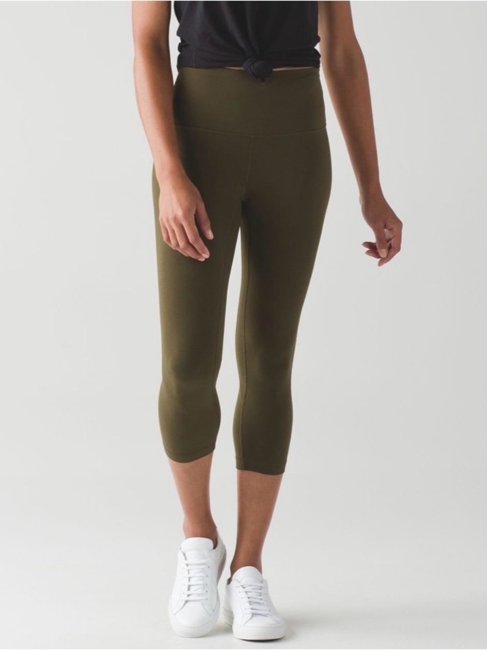 Lululemon Align Crop Size 0 Military Green EUC $19
